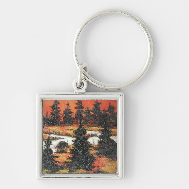 Key Chain Ann Hayes Painting Tree Delight (Front)