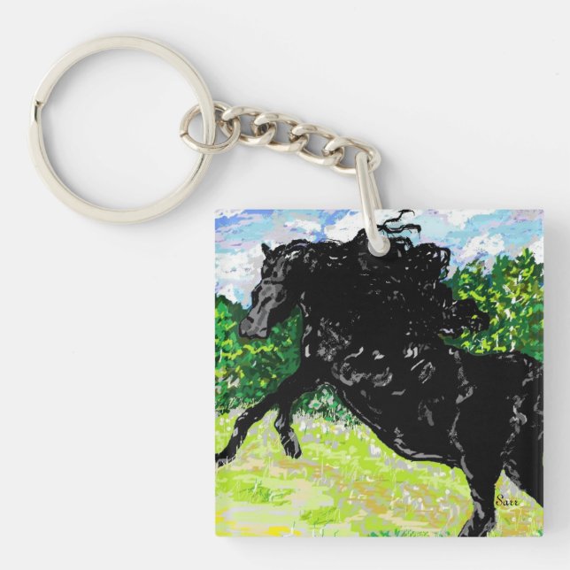 Key Chain Black Stallion (Front)