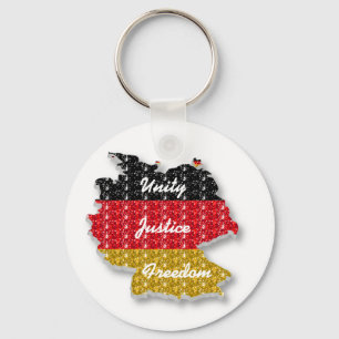 Key Chain German Flag Unity Justice Freedom