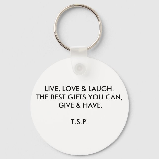 {KEY CHAIN} LIVE, LOVE & LAUGH KEYCHAIN (Front)