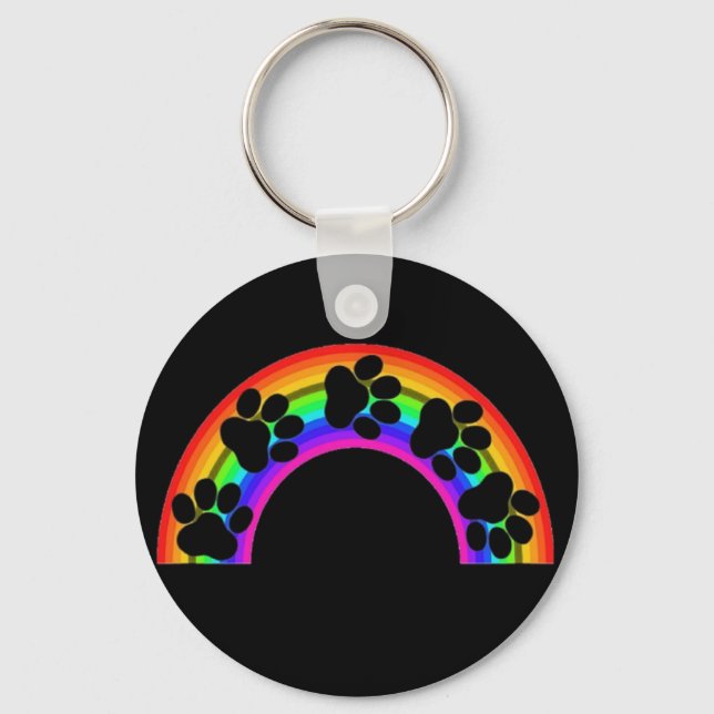 Key Chain Paws On A Rainbow (Front)
