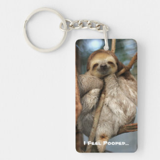 Key chain with baby sloth that feels pooped...