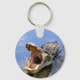 Key Chain with Open Mouthed Alligator
