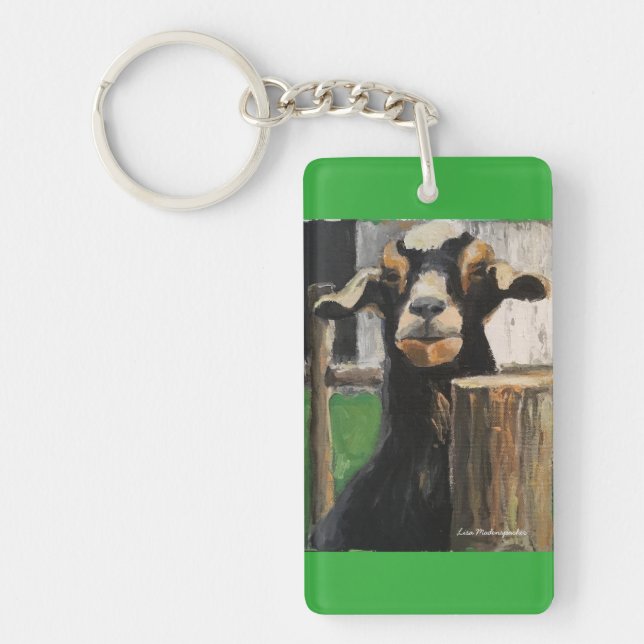 Key chain with racing goat customized (Front)