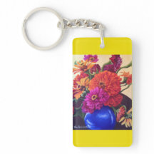 key chain with zinneas