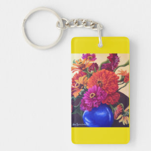 key chain with zinneas