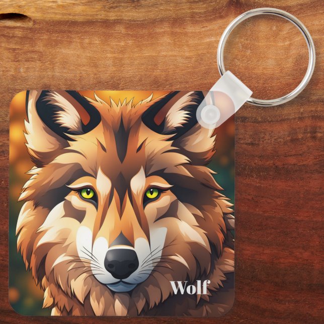 Key Chain Wolf  (Back)