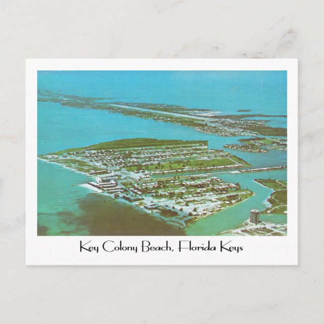 Key Colony Beach, Florida, in the 1970s Postcard (Front)