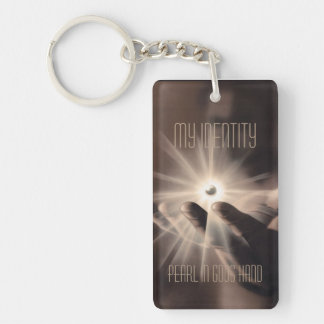 Key hanger: My Identity, a pearl in God Keychain