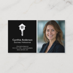 Key Home Logo   Business Woman Business Card