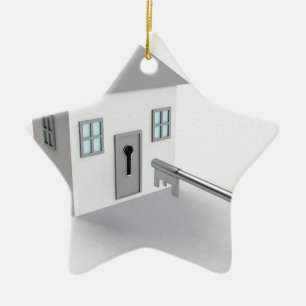 Key Home, Real Estate Agent, Selling Ceramic Ornament
