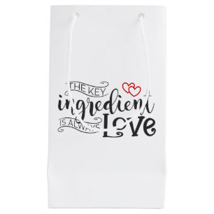Key Ingredient is Love Valentine Gift Bag