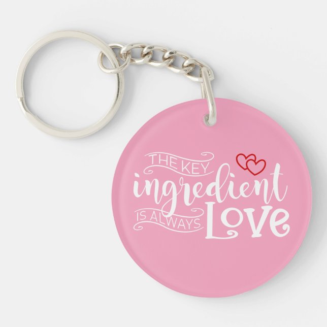 Key Ingredient is Love Valentine | Keychain (Front)