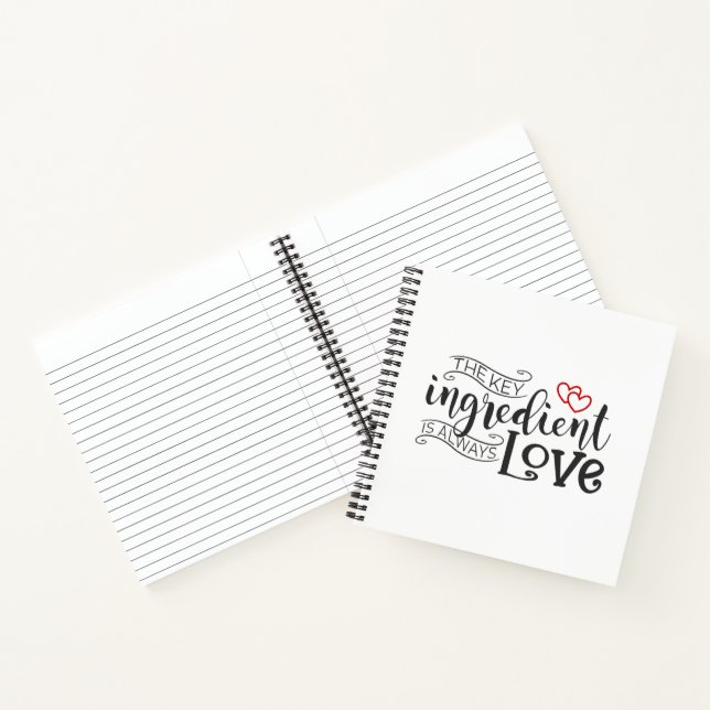 Key Ingredient is Love Valentine | Notebook (Inside)