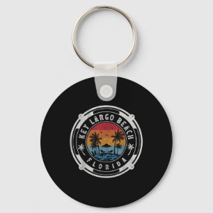 Key Largo Beach Florida Summer Vacation Vintage Su Keychain