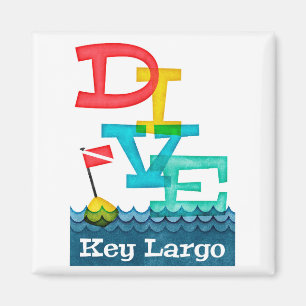 Key Largo Dive - Colourful Scuba Magnet