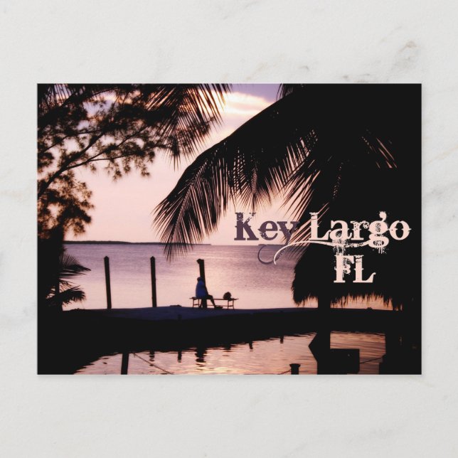Key Largo Florida Sunset Postcard (Front)
