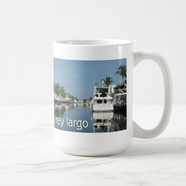Key Largo scene with boats Coffee Mug (Right)