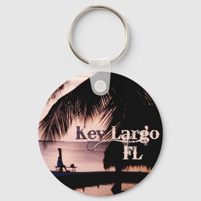 Key Largo Sunset Keychain (Front)