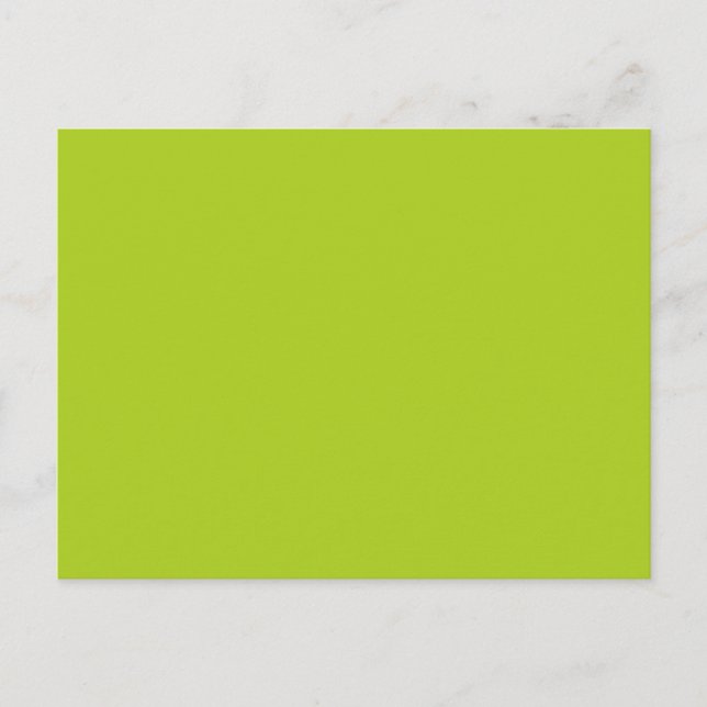Key Lime Green Yellow Solid Trend Colour Backgroun Postcard (Front)