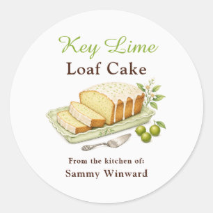 Key Lime Loaf Cake Gift Label