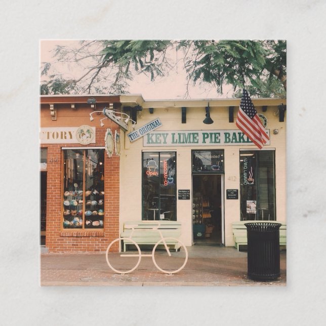 Key Lime Pie Bakery - Key West - Florida Square Business Card (Front)