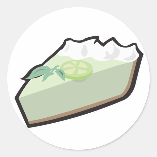 key lime pie classic round sticker (Front)