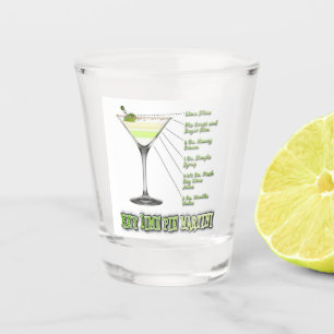Key Lime Pie Martini Cocktail Recipe Art Shot Glass