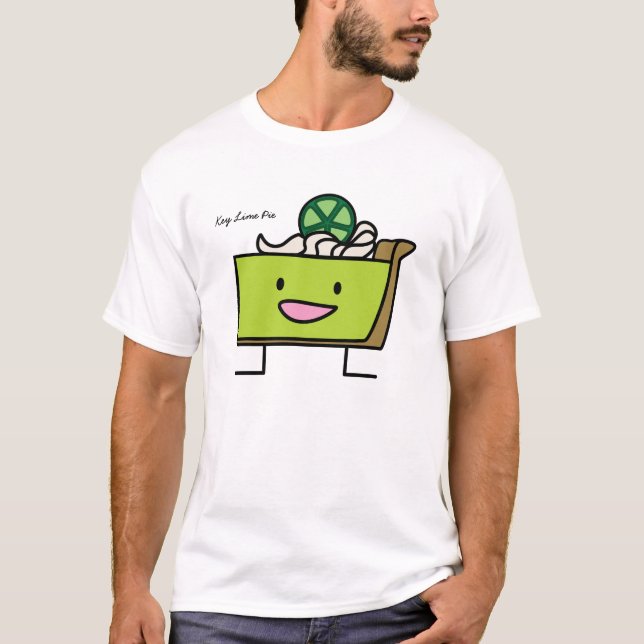 Key Lime Pie sour lemon tart dessert slice graham T-Shirt (Front)