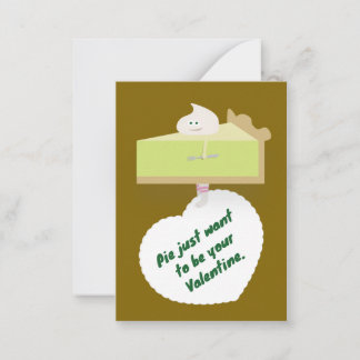 Key Lime Pie Valentine Note Card