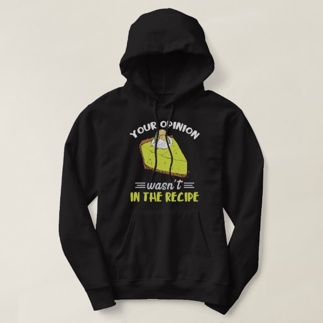 Key Lime Pie Your Opinion Lemon Pie Dessert Florid Hoodie (Design Front)