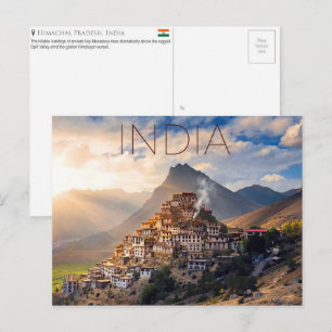 Key Monastery, Spiti Valley, India Travel Postcard
