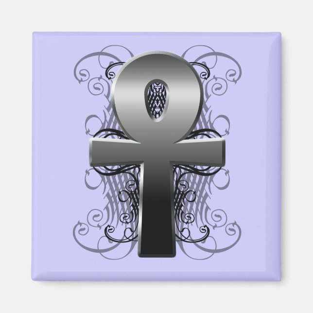 "Key of Life (Ankh)" in Chrome Magnet (Front)