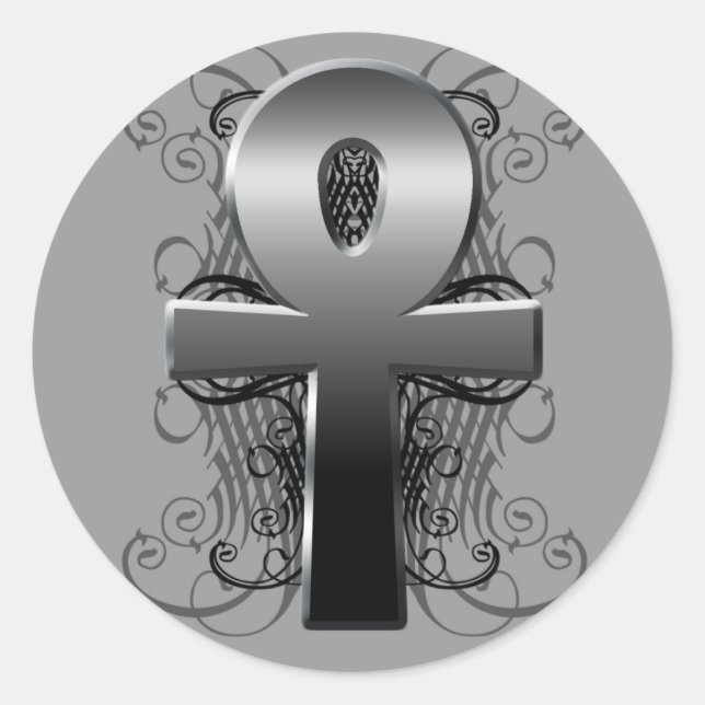 "Key of Life (Ankh)" in Chrome Sticker (Front)
