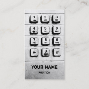 key pad business card