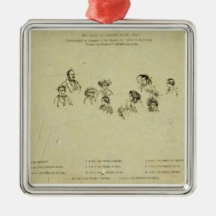 Key Plate to Portrait of the Royal Family at Osbor Metal Ornament