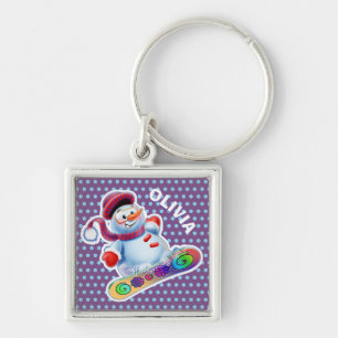 Key Ring Christmas Snowman characters.