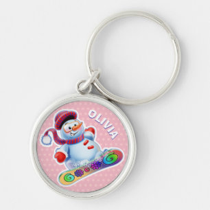 Key Ring Christmas Snowman characters.