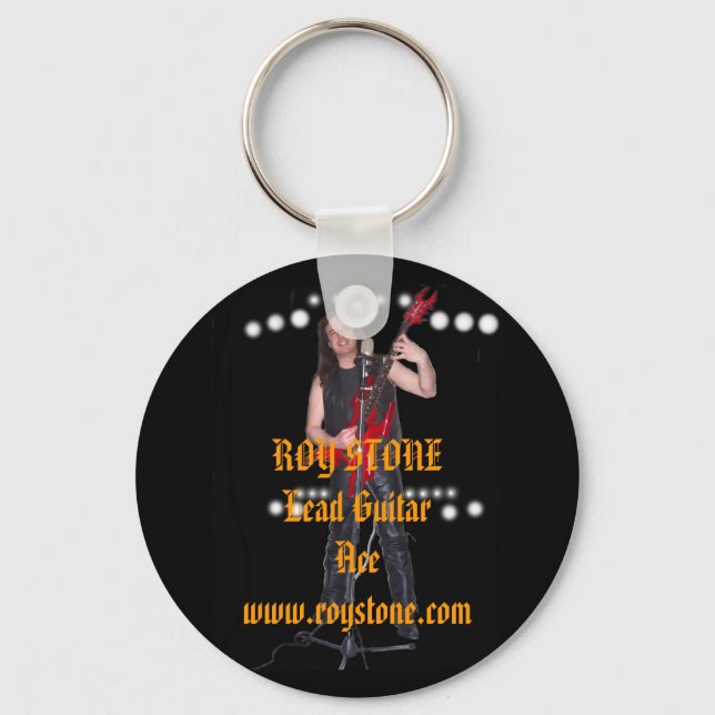 KEY RING, ROY STONE Lead Guitar Ace  ... Keychain (Front)