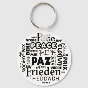 Key Ring with multi language peace design