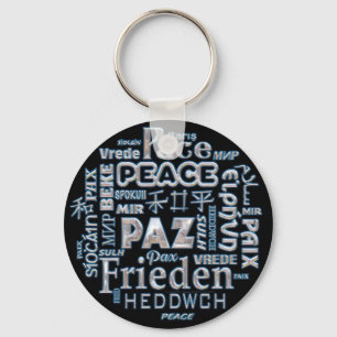 Key Ring with multi language peace design