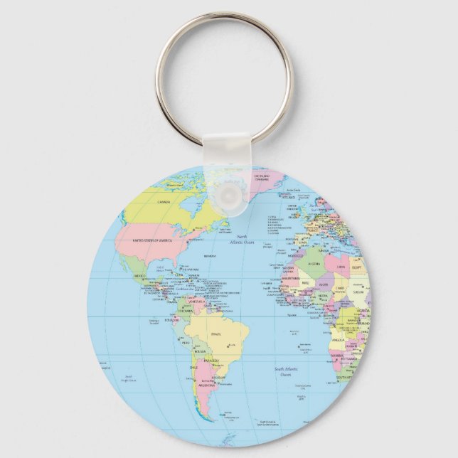 Key ring with World map (Front)