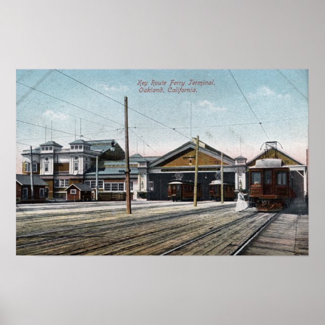 Key Route Ferry Terminal and Railway Poster (Front)