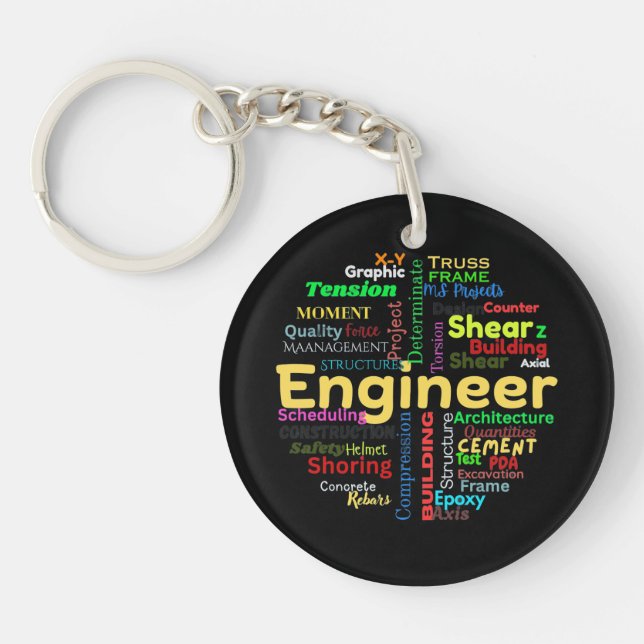Key tag for engineer keychain (Front)