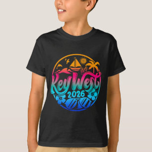 Key Tie Dye West 2026 Matching Summer Sunset Beach T-Shirt
