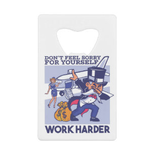 Key to Business Success Quote Credit Card Bottle Opener