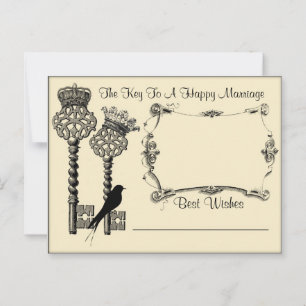 Key to Marriage Advice Save the Date Postcard