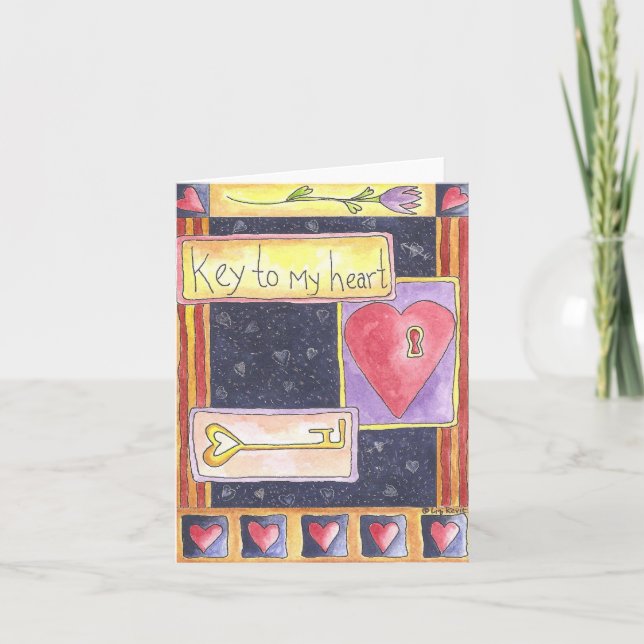 Key to My Heart Holiday Card (Front)