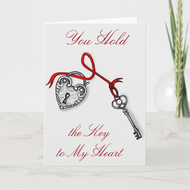 Key to my heart holiday card (Front)
