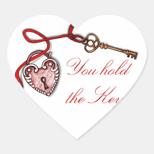 Key to my heart ~ Red Sticker